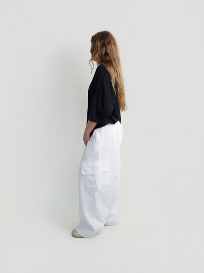 ROMEO BAGGY PANTS LIGHTWEIGHT WHITE