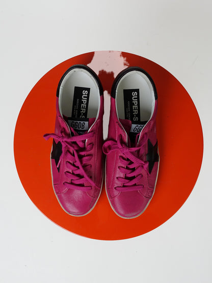 SUPER STAR NAPPA UPPER LEATHER STAR AND HEEL HOT PINK/MOGANO