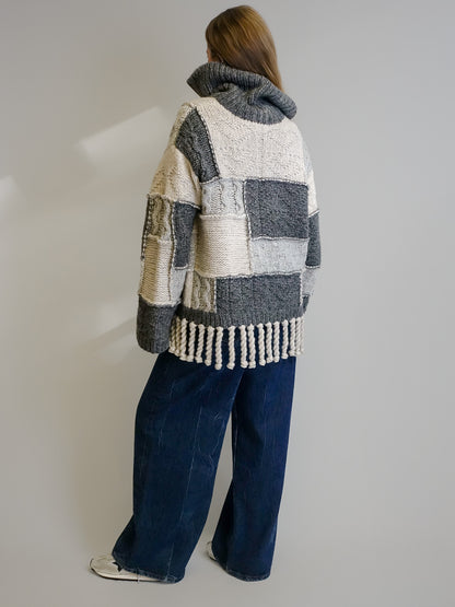 WOOL COTTON BUBBLE SWEATER MULTICOLOUR