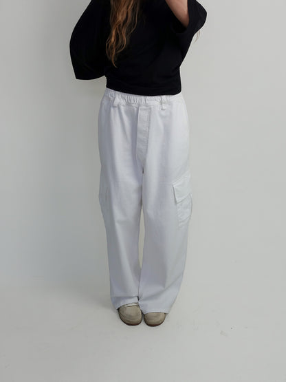 ROMEO BAGGY PANTS LIGHTWEIGHT WHITE