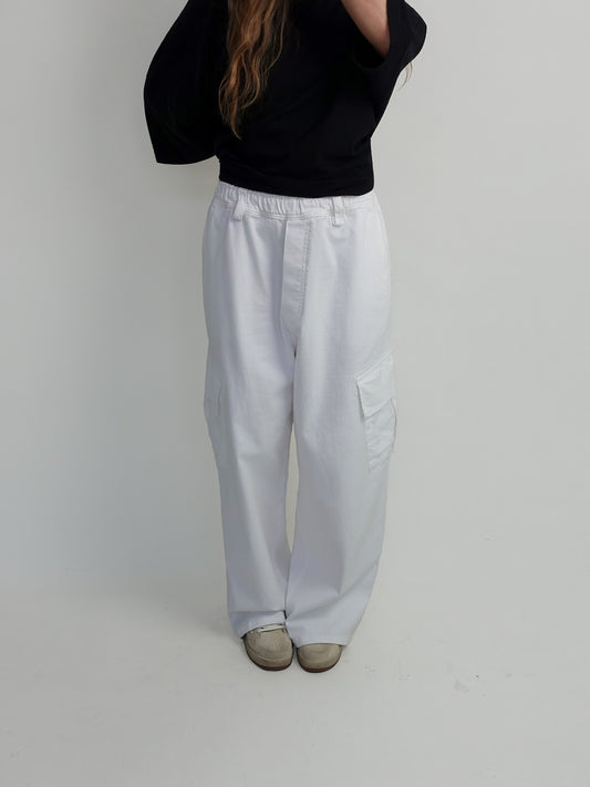 ROMEO BAGGY PANTS LIGHTWEIGHT WHITE