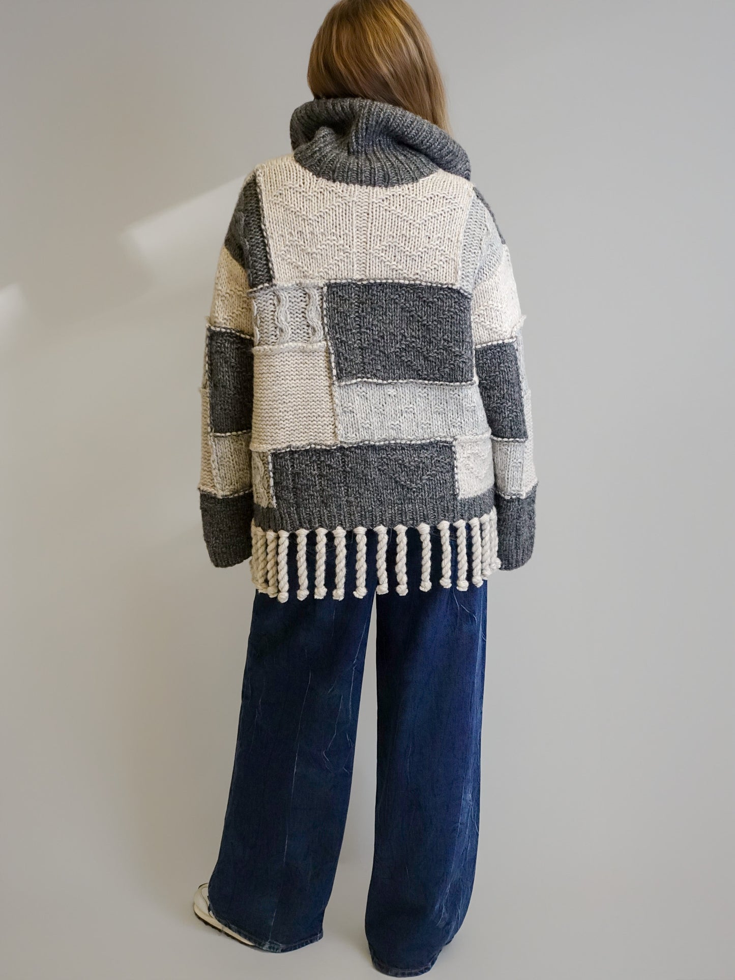 WOOL COTTON BUBBLE SWEATER MULTICOLOUR
