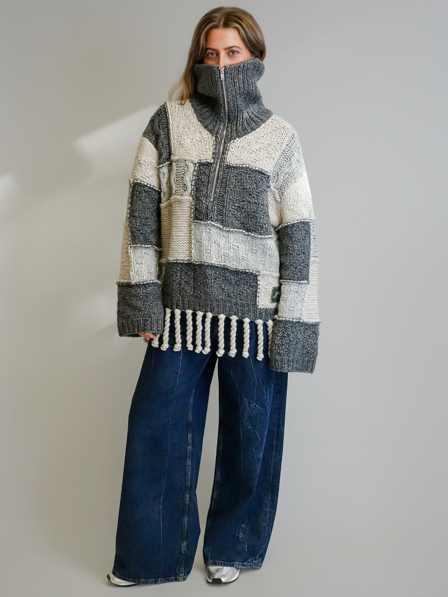 WOOL COTTON BUBBLE SWEATER MULTICOLOUR