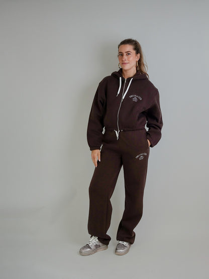 ZIP THROUGH HOODIE CHOCOLATE