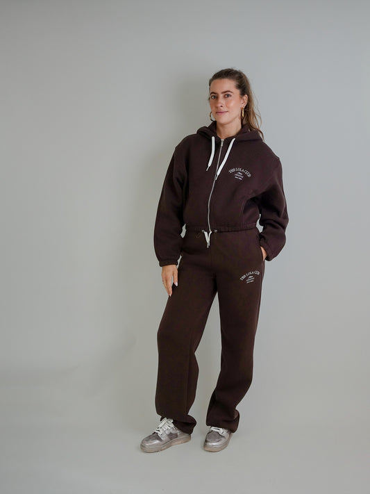ZIP THROUGH HOODIE CHOCOLATE