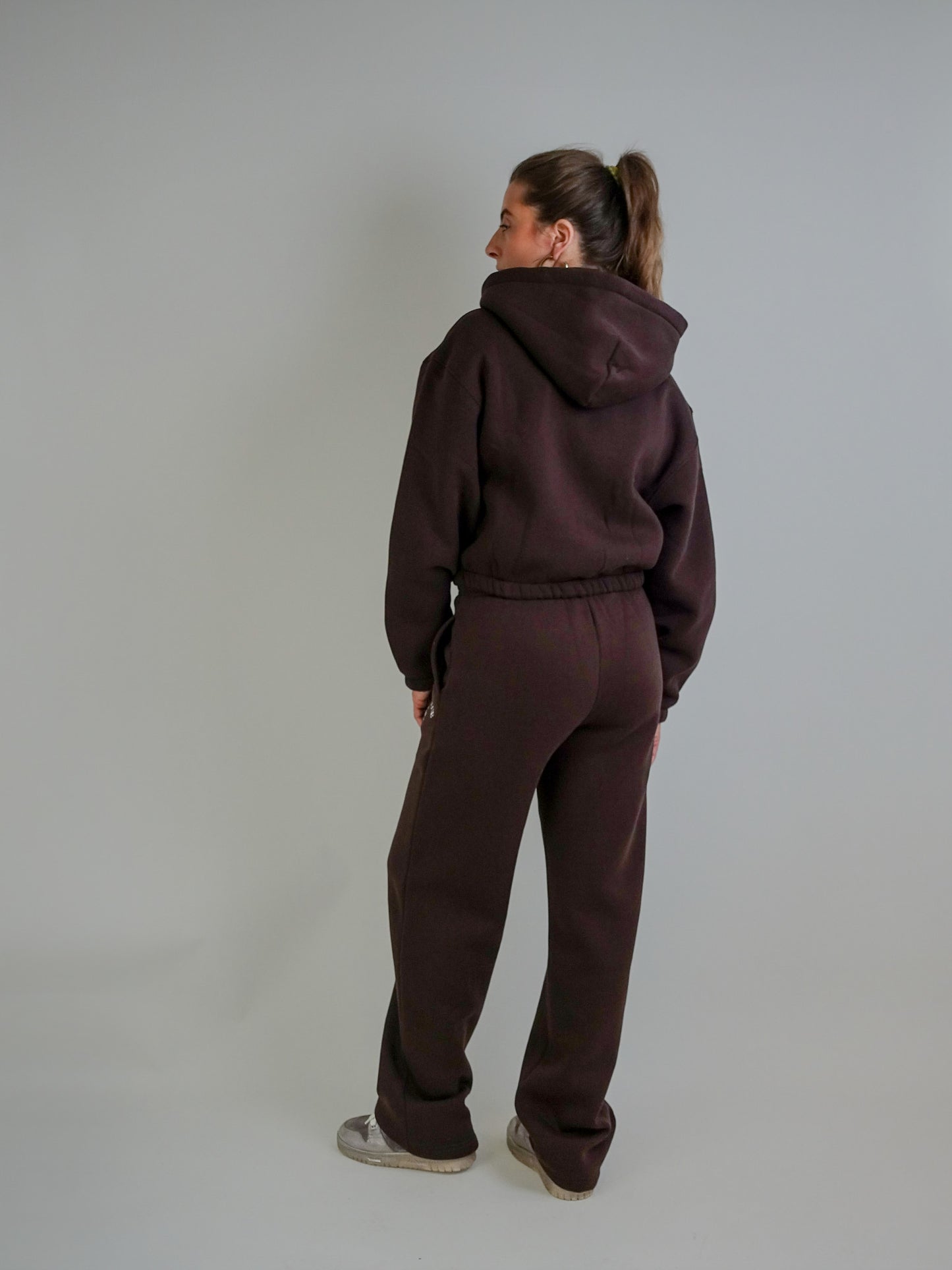 ZIP THROUGH HOODIE CHOCOLATE