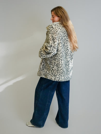 FAUX FUR JACKET ALMOND MILK