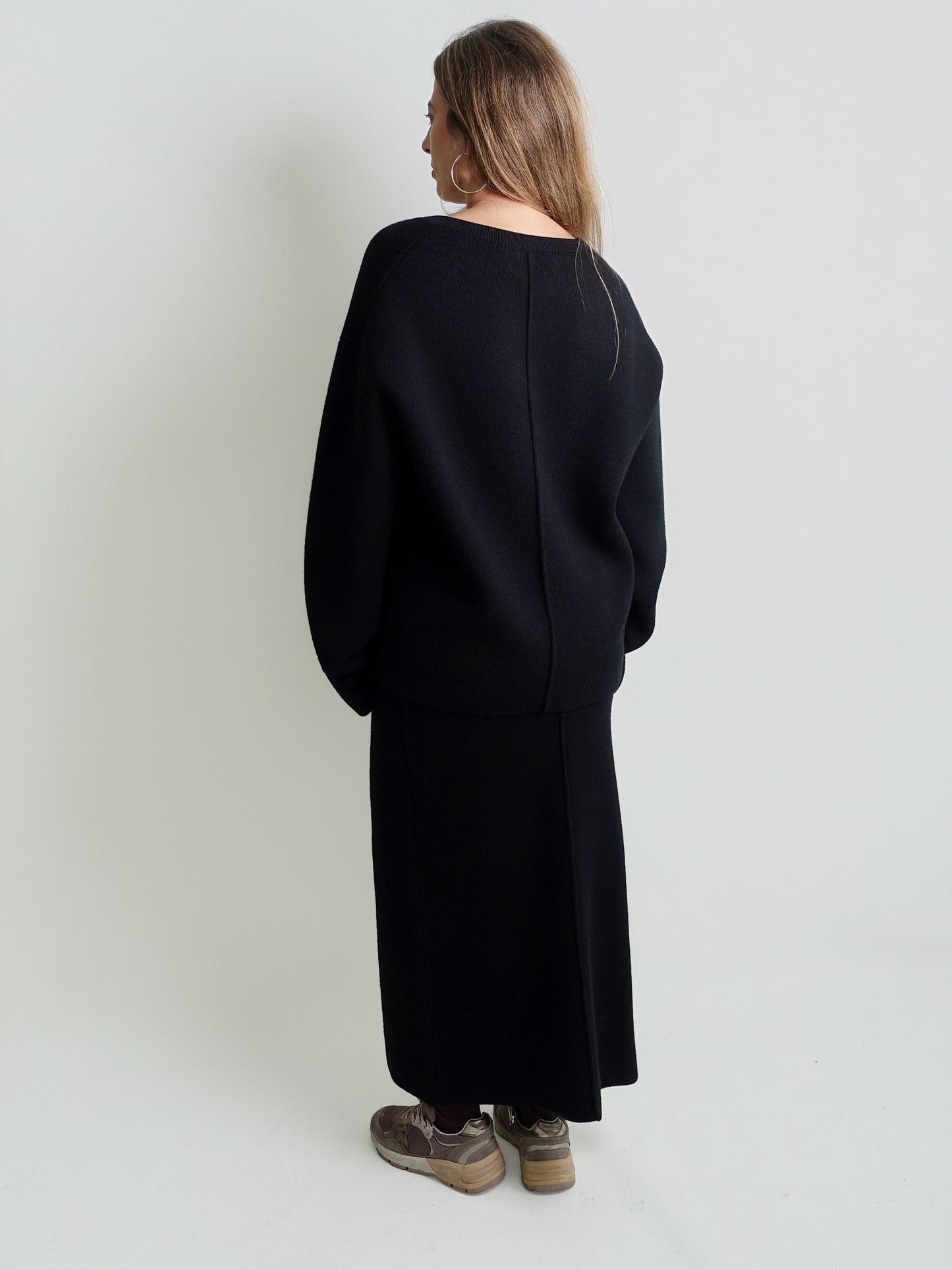 SKIRT WOOL CASHMERE BLACK