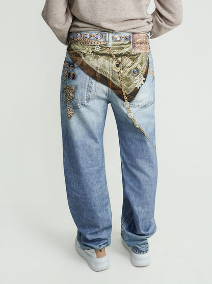 TROUSERS LIGHT BLUE