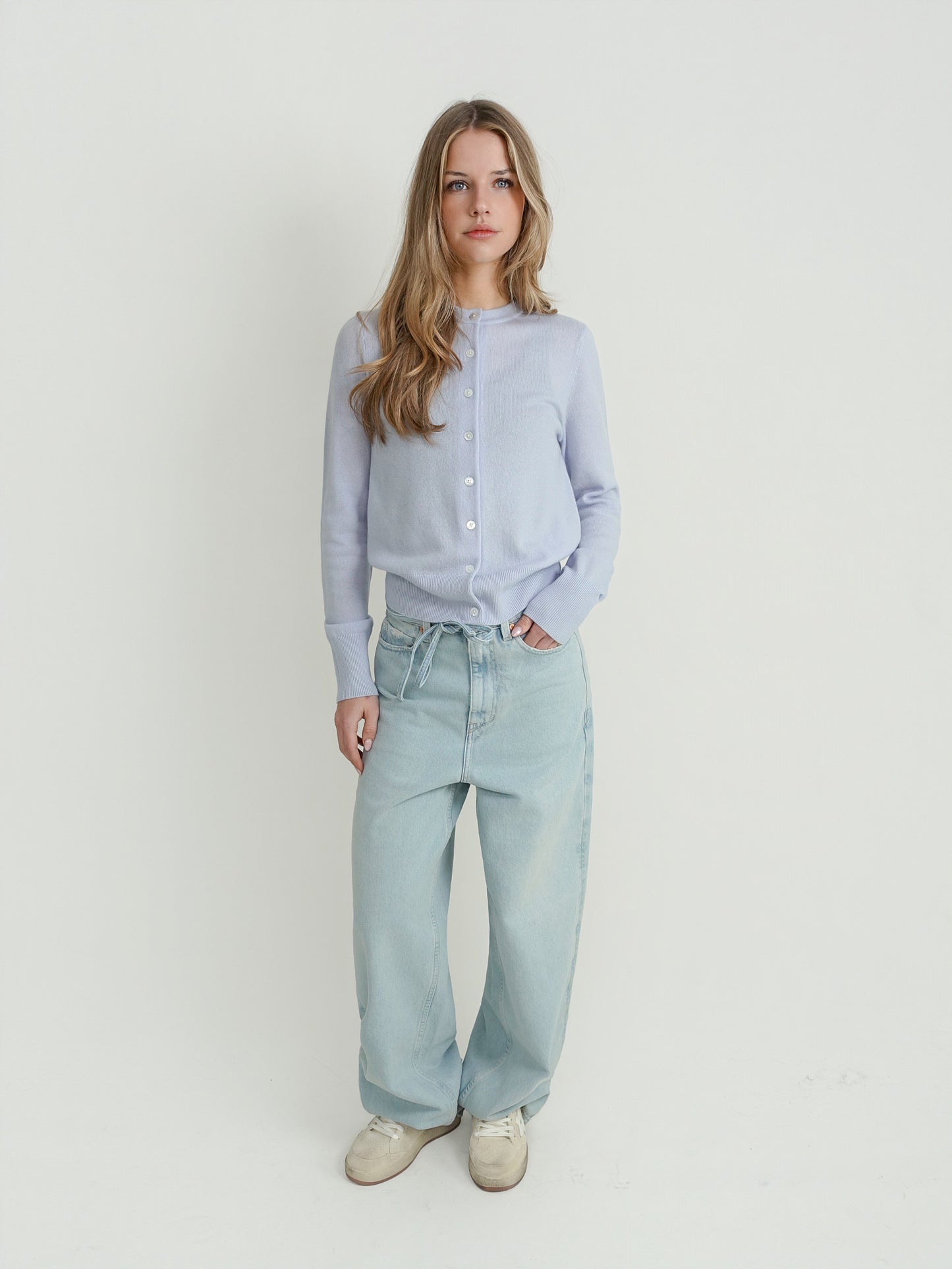 CARDIGAN LIGHT BLUE RHEA174