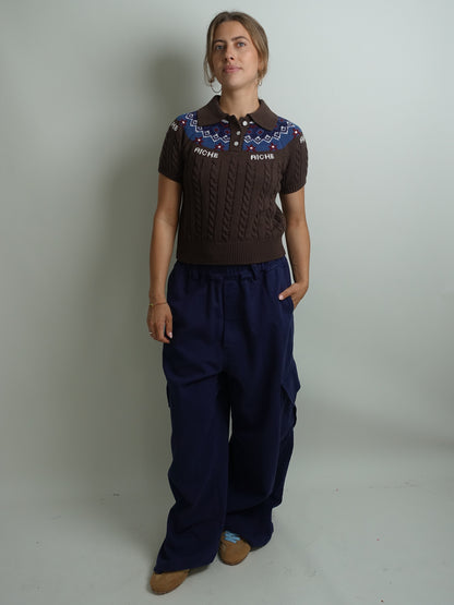 FAIR ISLE POLO KNIT MULTI