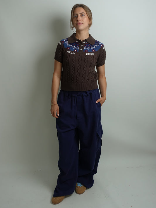 FAIR ISLE POLO KNIT MULTI
