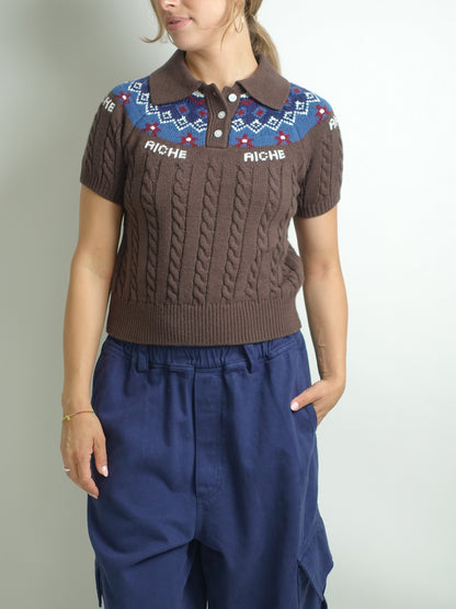 FAIR ISLE POLO KNIT MULTI