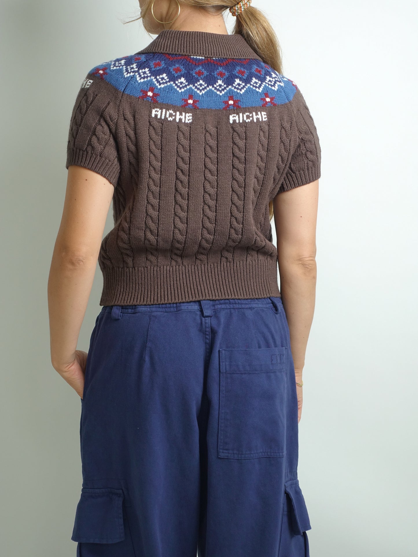 FAIR ISLE POLO KNIT MULTI