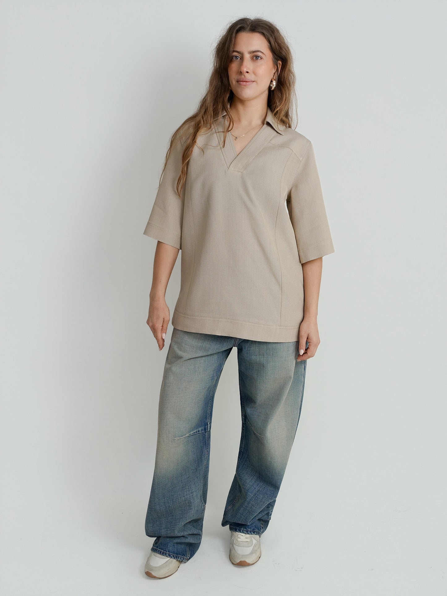 ERMO OVERSIZED POLO BEIGE