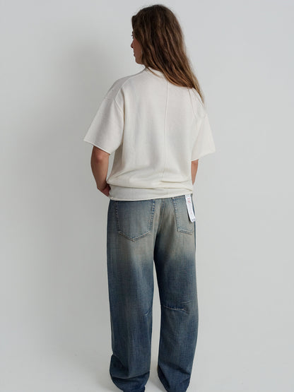 T-SHIRT WOOL CASHMERE OFF WHITE