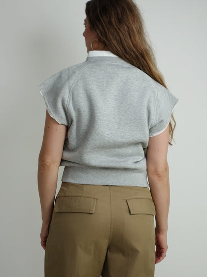 FRAYSER SLEEVELESS SWEATER GREY MELANGE