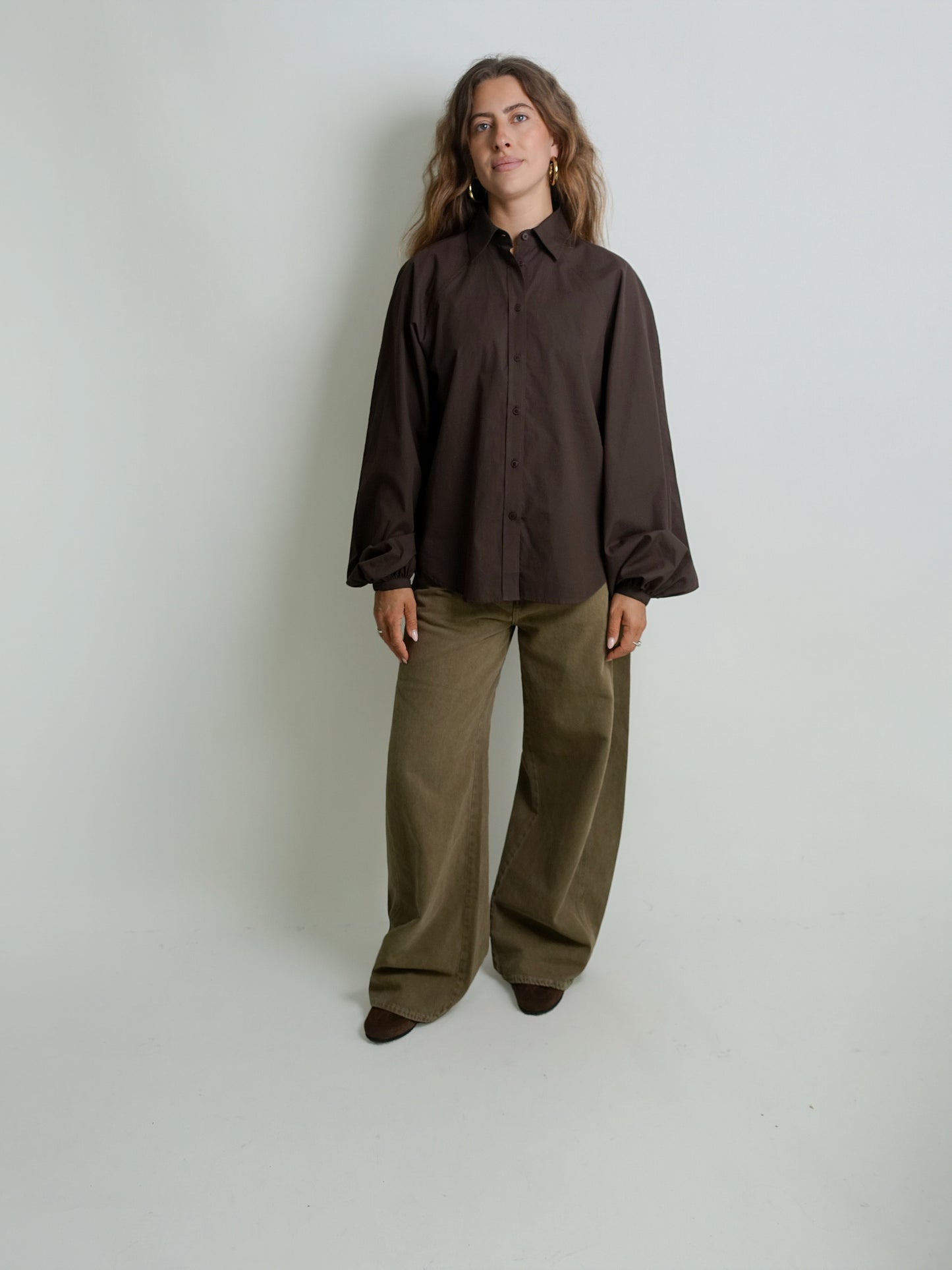 RAGLAN BLOUSE MAHAGONY BROWN