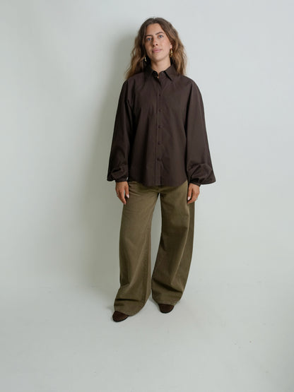RAGLAN BLOUSE MAHAGONY BROWN
