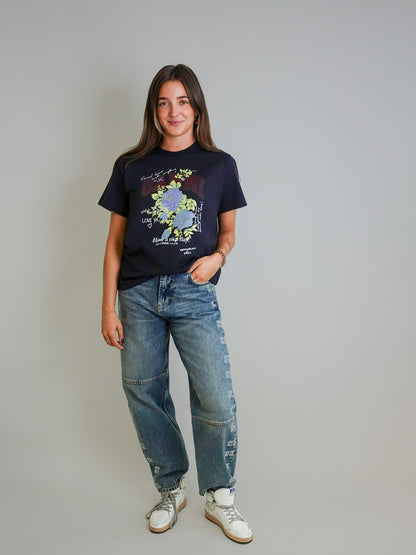 BASIC COTTON JERSEY ROSE T-SHIRT PHANTOM