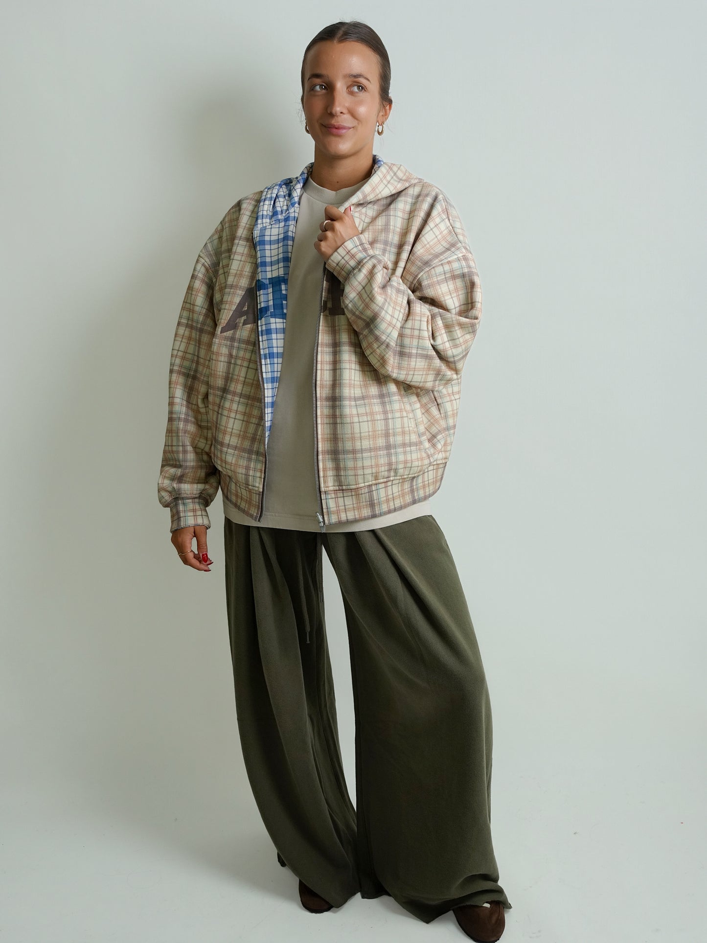 REVERSIBLE PICKNICK ZIP UP HOODIE MULTI