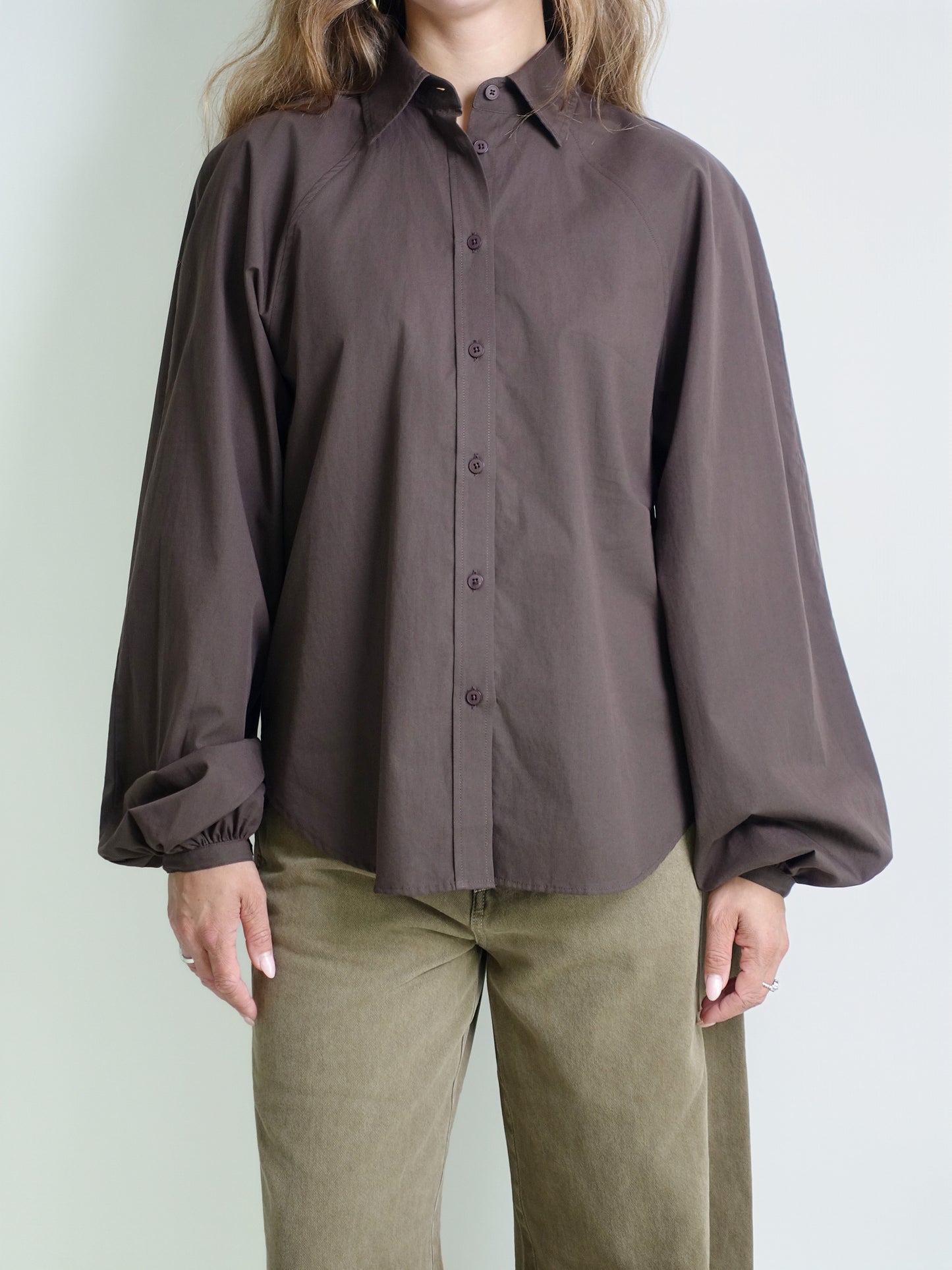 RAGLAN BLOUSE MAHAGONY BROWN
