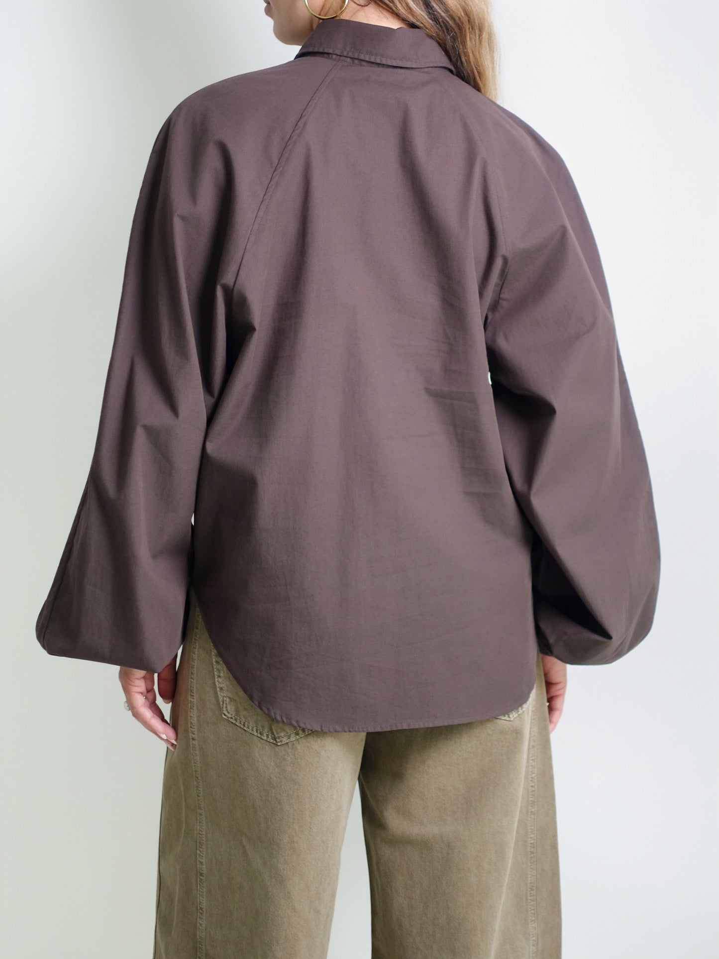 RAGLAN BLOUSE MAHAGONY BROWN