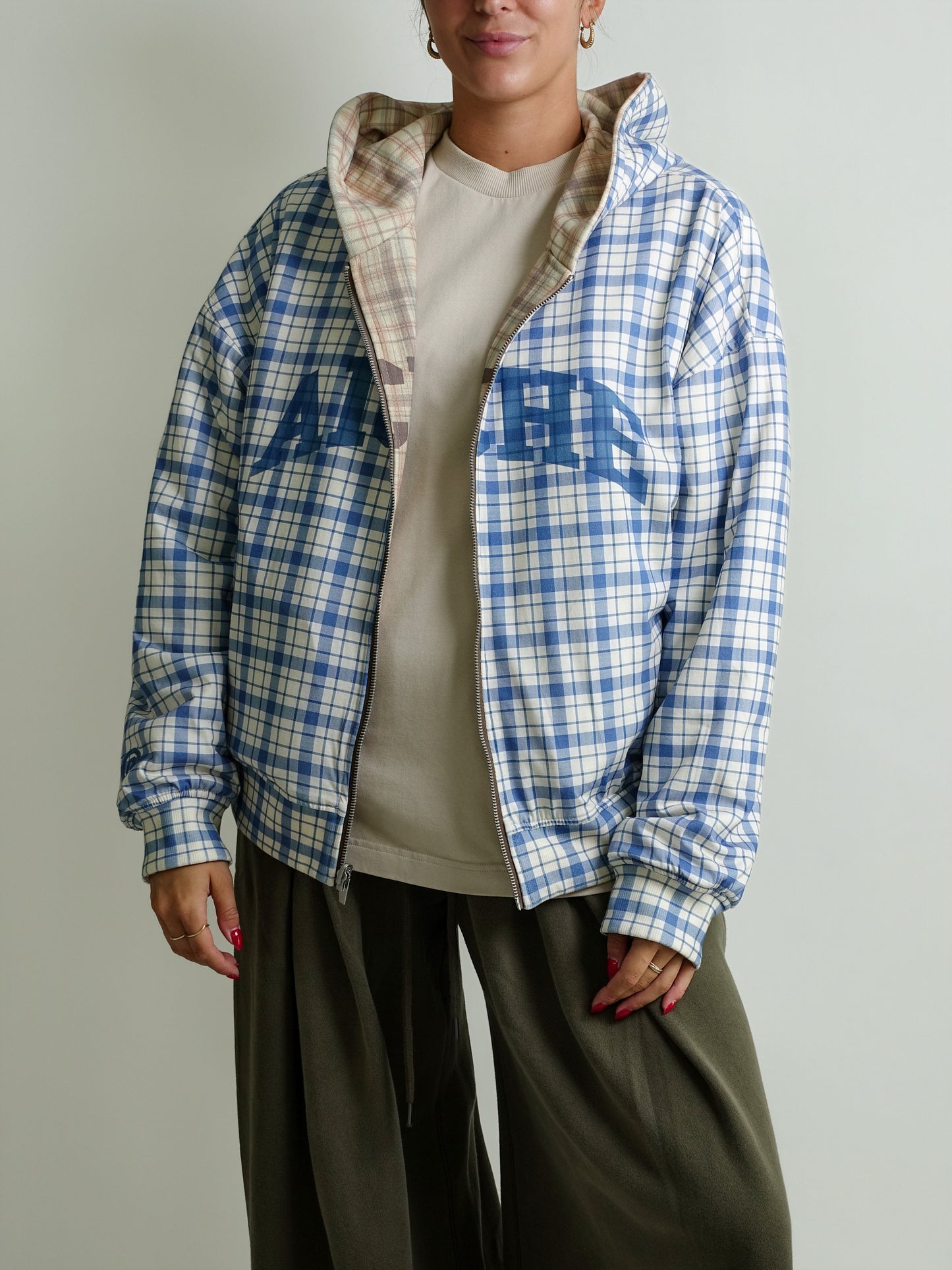 REVERSIBLE PICKNICK ZIP UP HOODIE MULTI