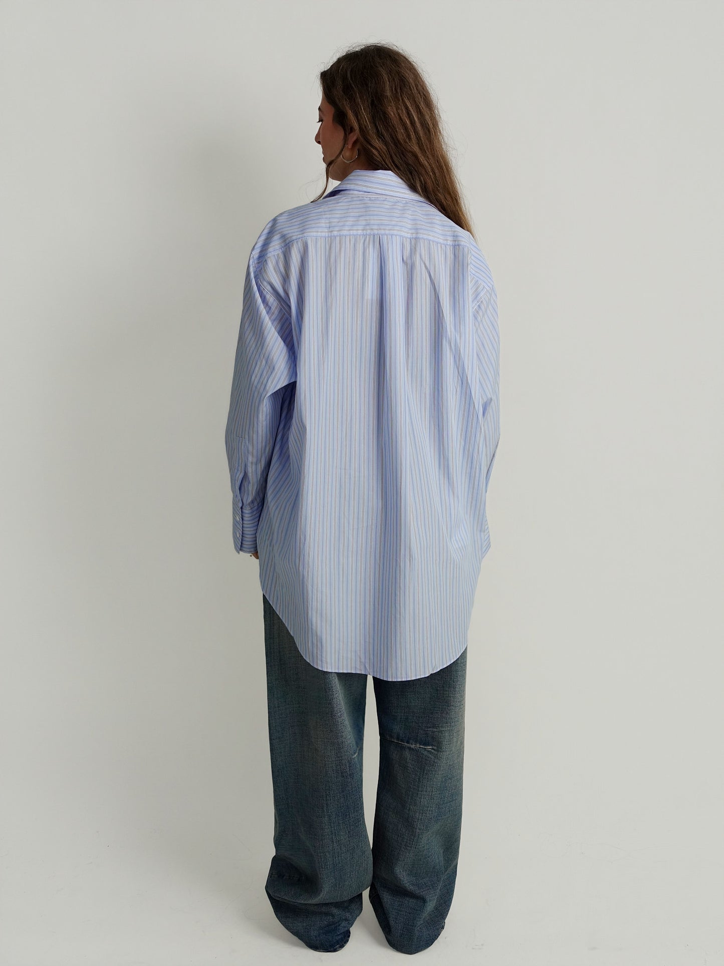 SHIRT LIGHT BLUE STRIPE RHEA186