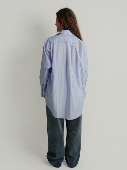 SHIRT LIGHT BLUE STRIPE RHEA186