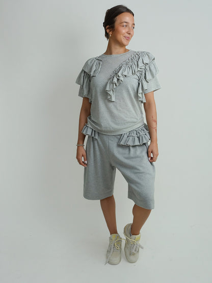 HUMEY 3606 WKSS.T-SHIRT GRAY MELANGE