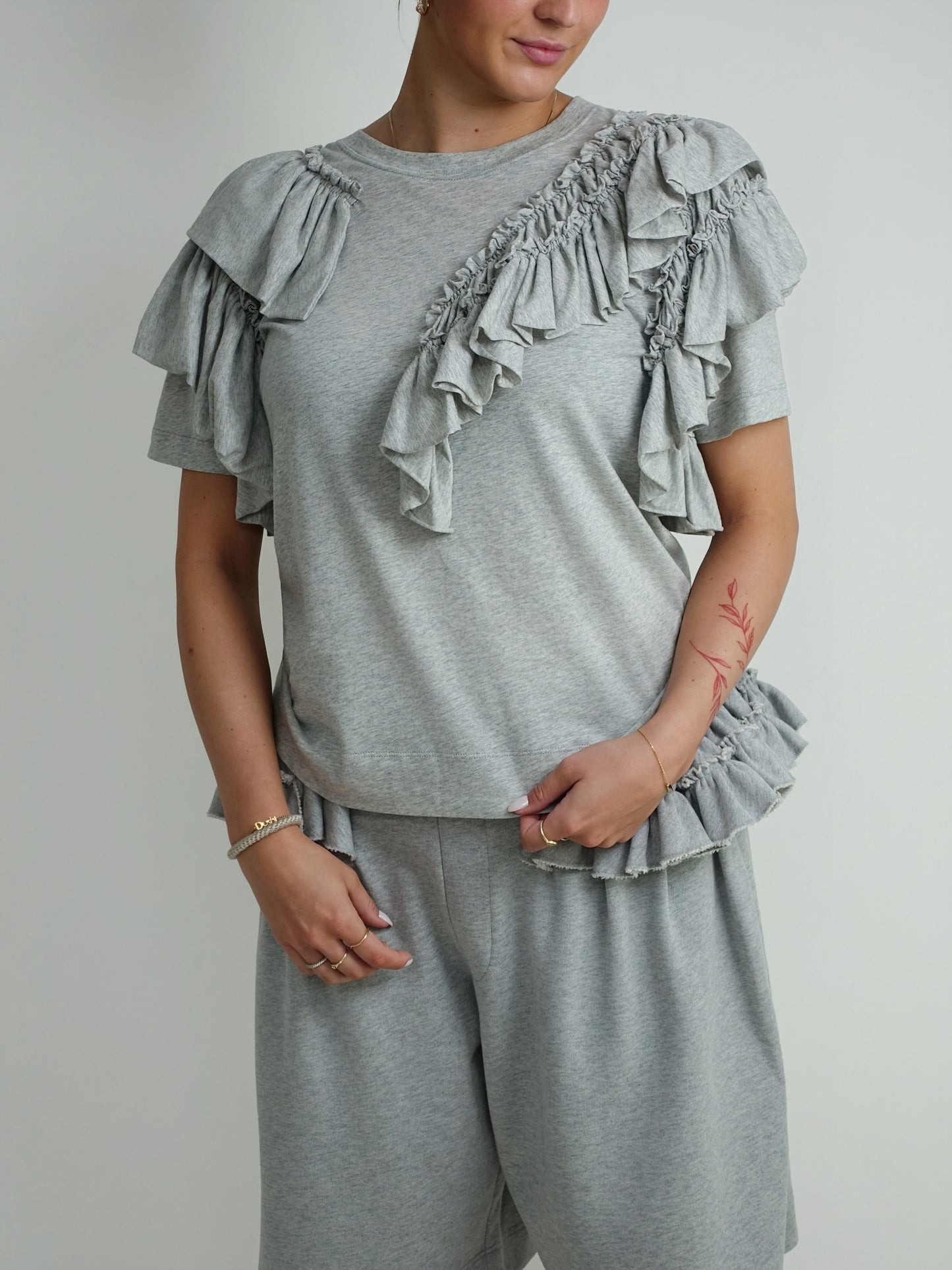 HUMEY 3606 WKSS.T-SHIRT GRAY MELANGE