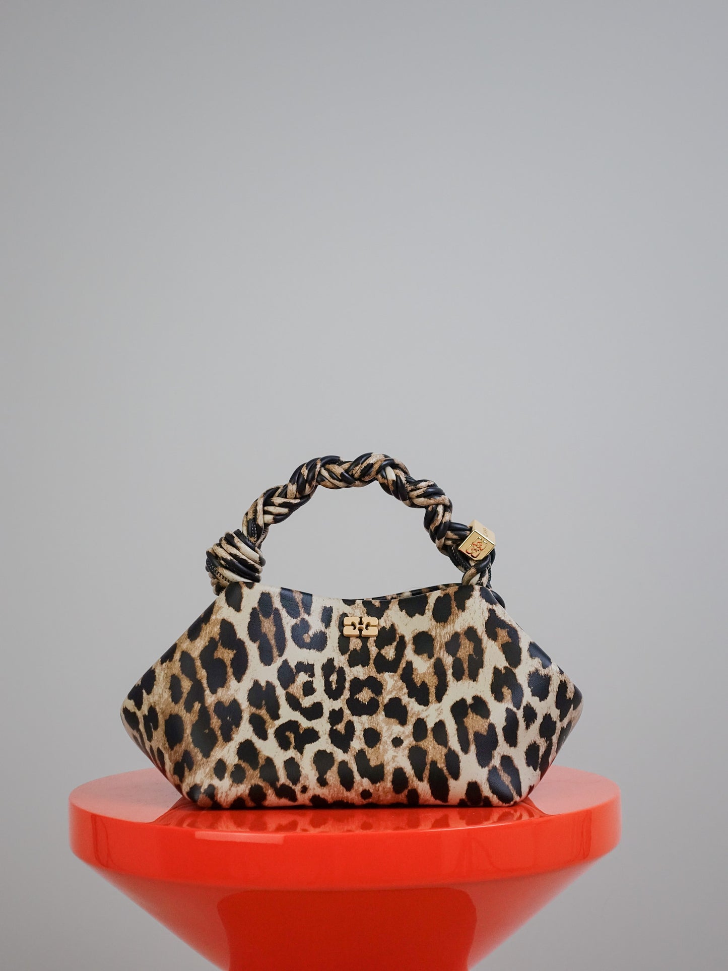 GANNI BOU BAG SMALL PRINT LEOPARD