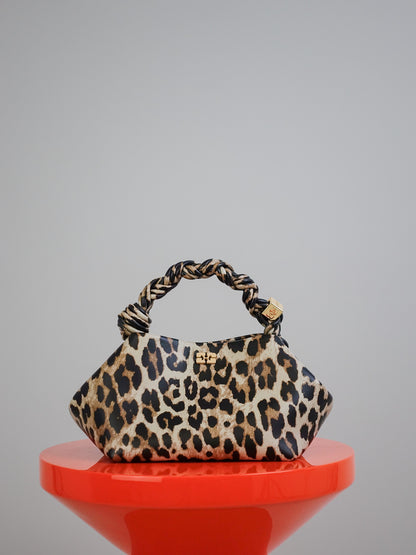 GANNI BOU BAG SMALL PRINT LEOPARD