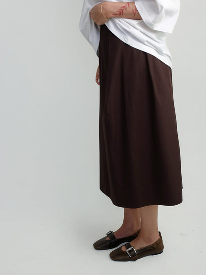 SUVI WIDE SKIRT CACAO