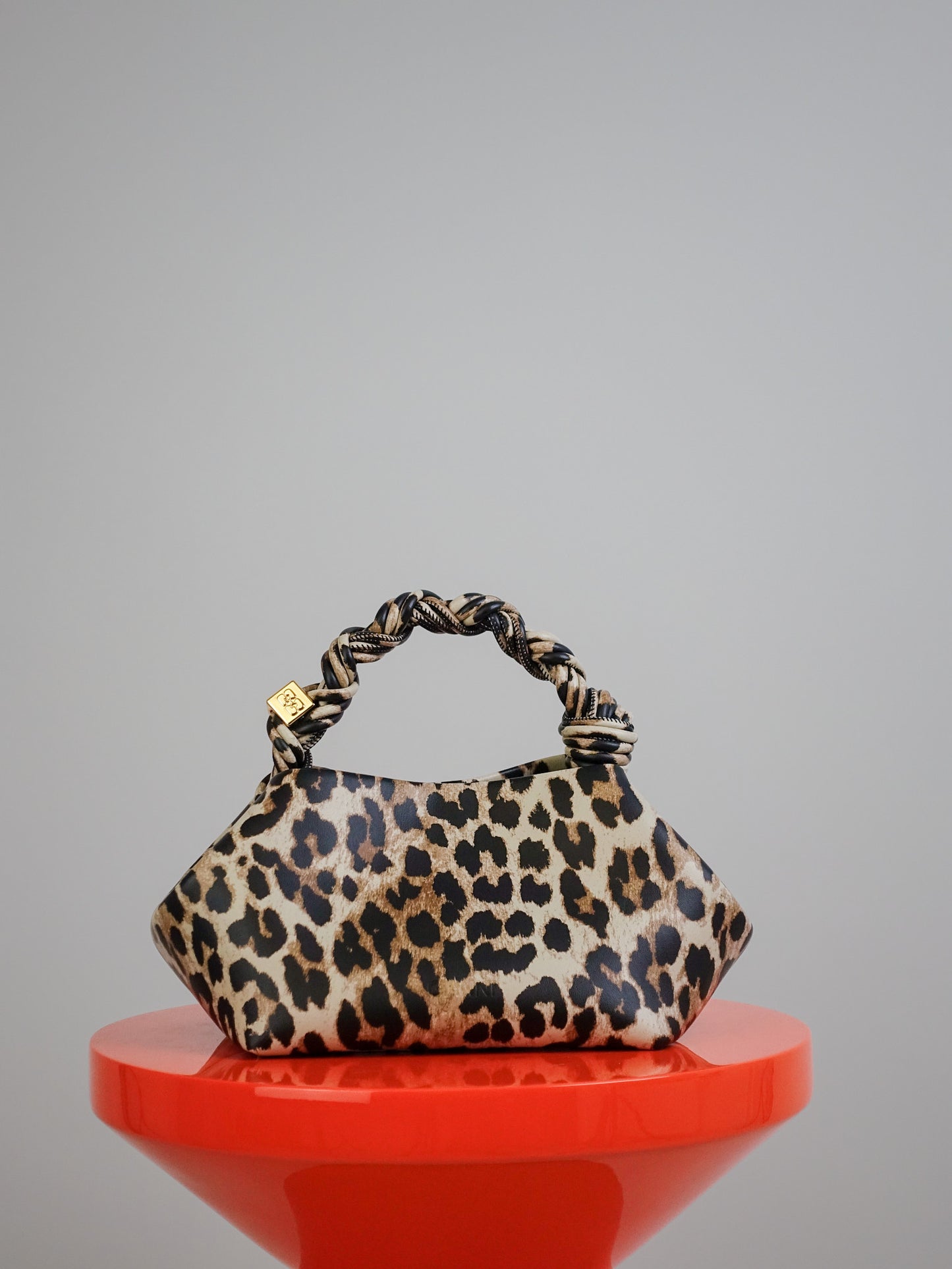 GANNI BOU BAG SMALL PRINT LEOPARD