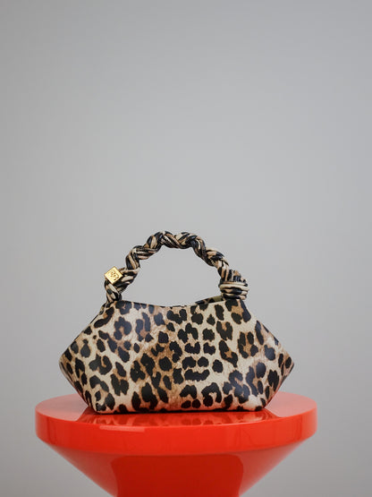 GANNI BOU BAG SMALL PRINT LEOPARD