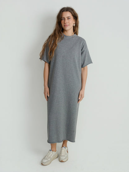 T-SHIRT DRESS MID GREY RHEA153