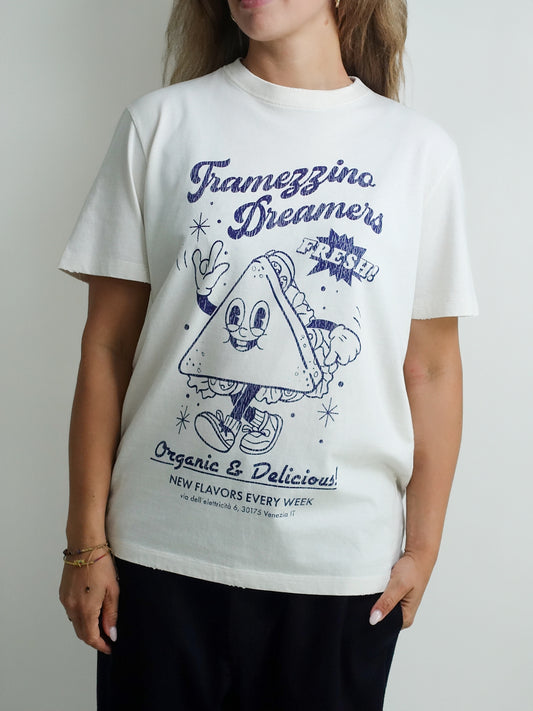 JOURNEY W'S T-SHIRT RGULAR GAUZE COTTON JERSEY WITH PRINT HERITAGE WHITE