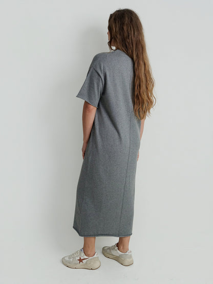 T-SHIRT DRESS MID GREY RHEA153