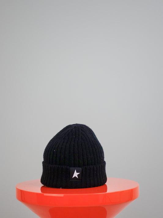 STAR/ BEANIE DAMIAN/ WO/ LOW TURN/LATERAL SMALL STAR BLACK