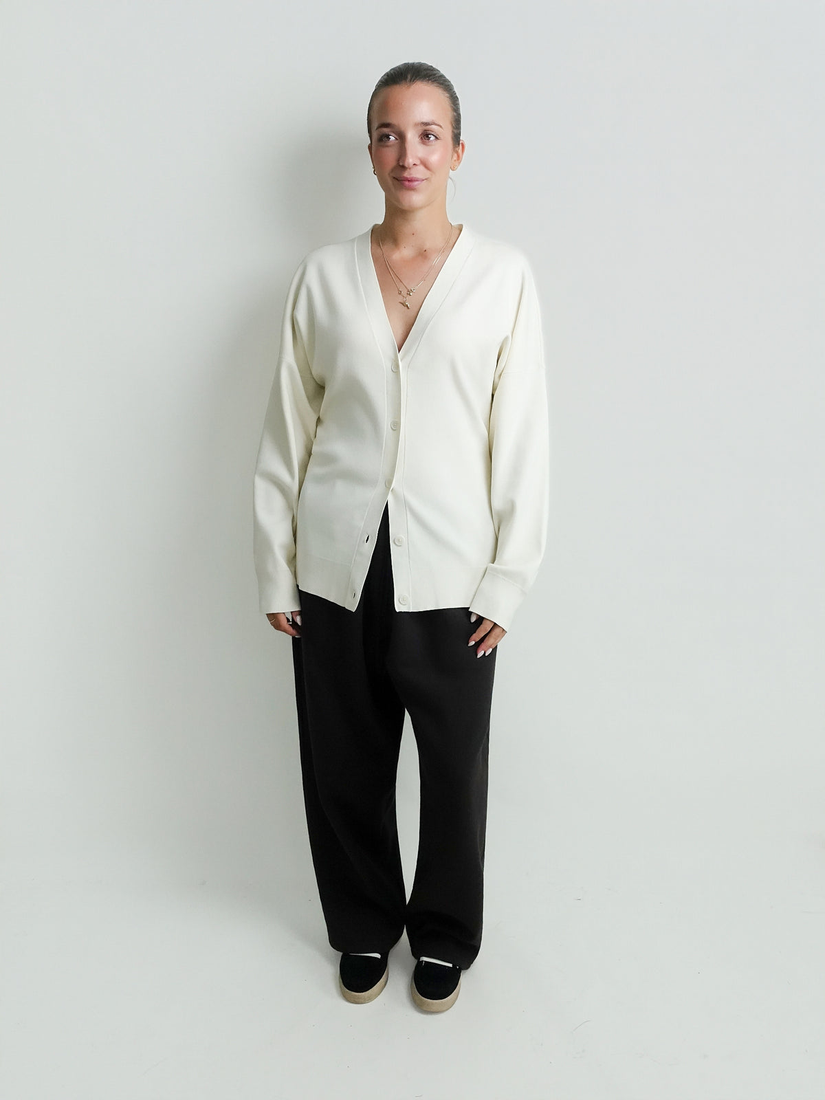 HOURGLASS CARDIGAN CALICO WHITE