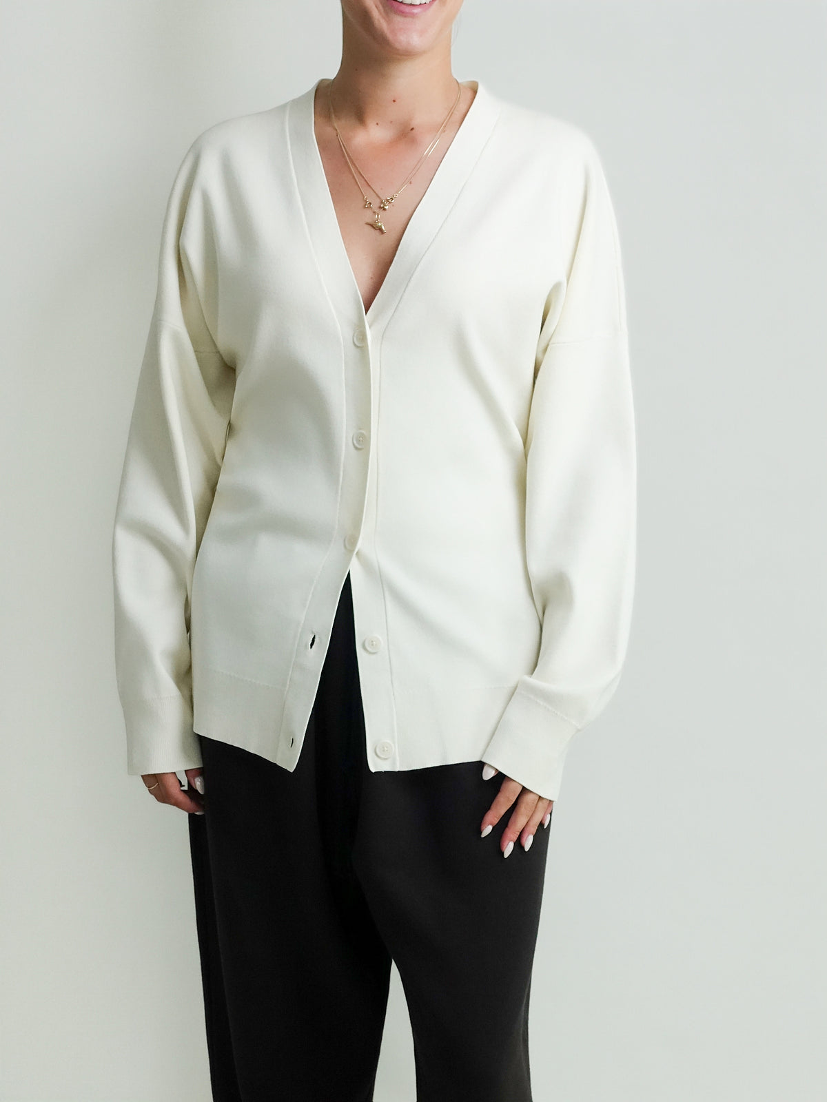 HOURGLASS CARDIGAN CALICO WHITE
