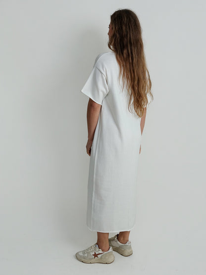 T-SHIRT DRESS CREAM RHEA155