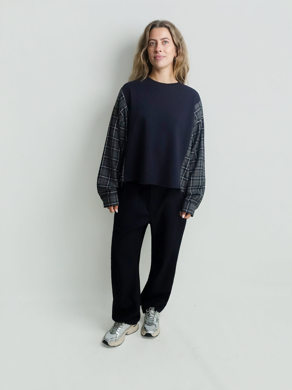 MARIANNE NAVY GREY CHECK