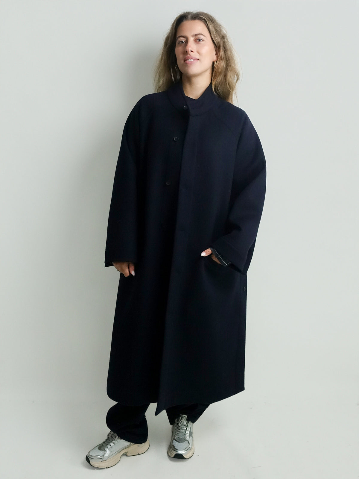 C COAT NAVY LODEN