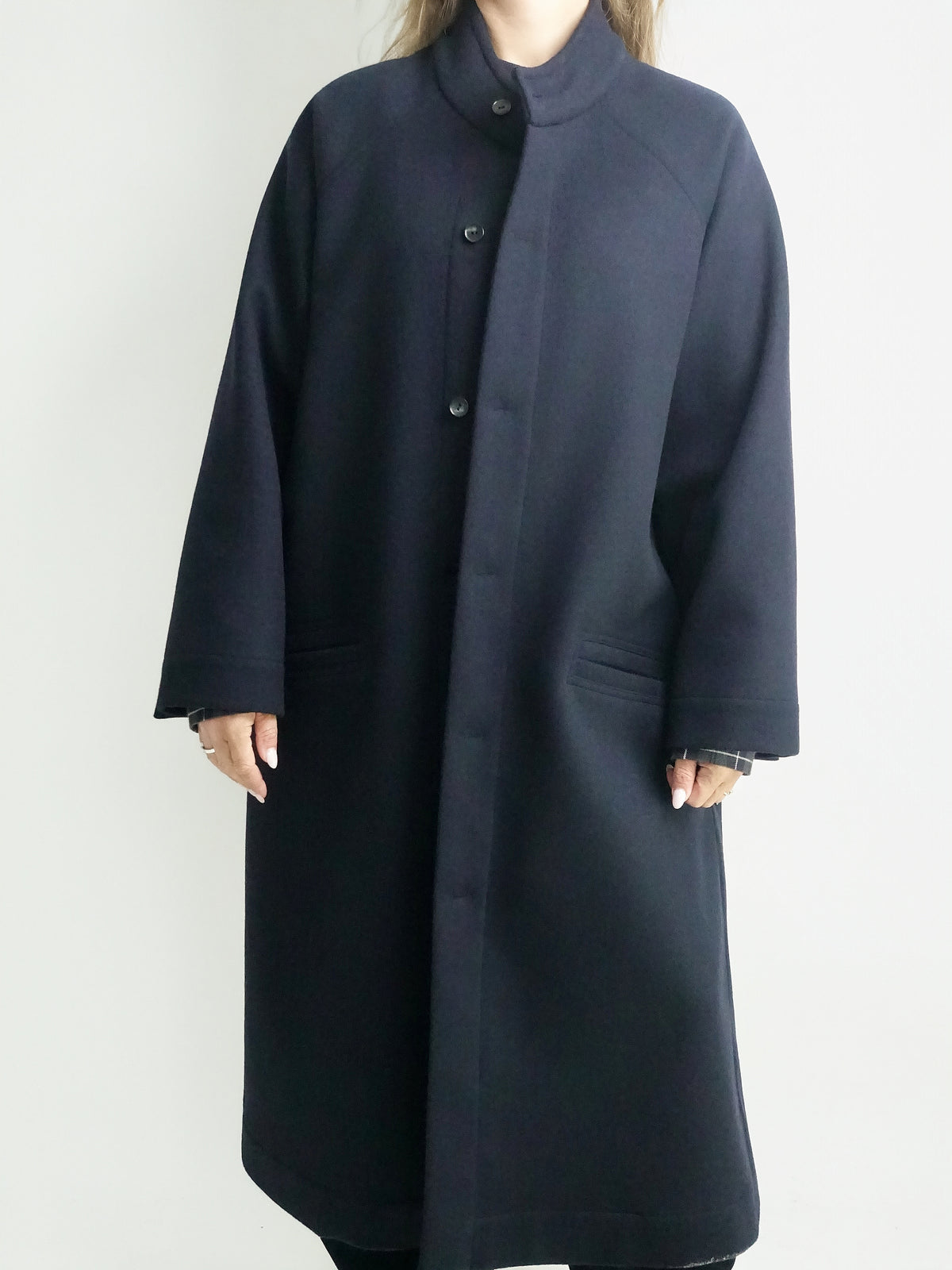 C COAT NAVY LODEN