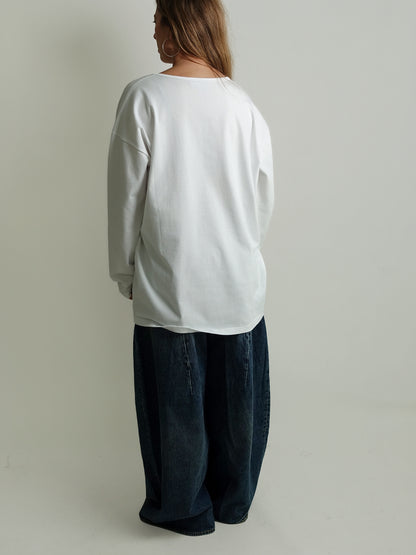 BOY V NECK WHITE JERSEY