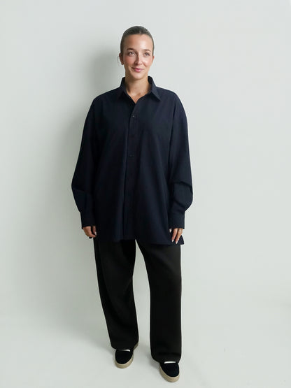 BEY POPLIN SHIRT DK NAVY