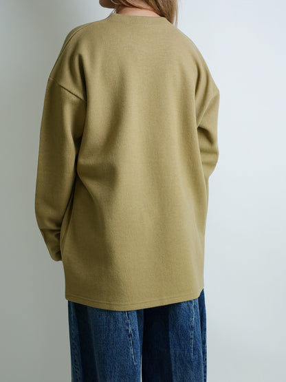 BOY XL LONGSLEEVE KAKI WOOL